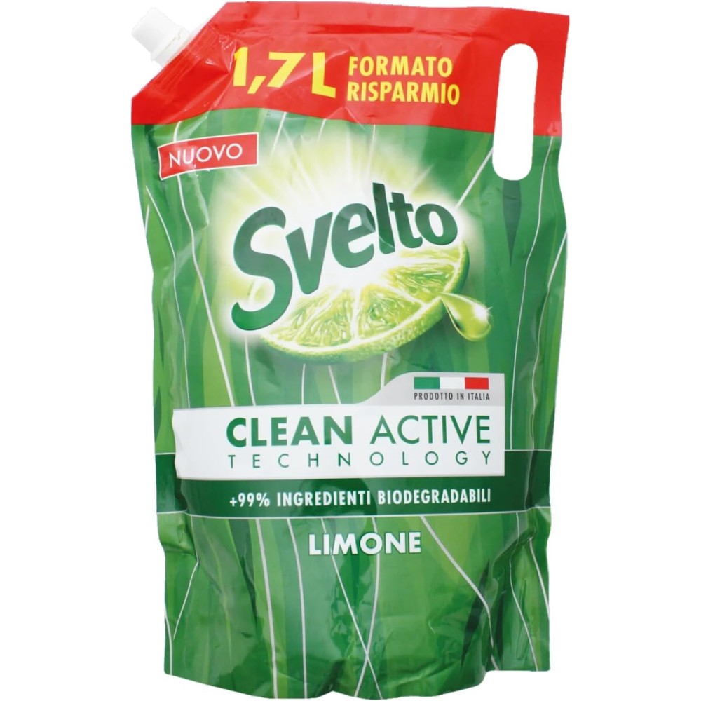 4 Ricarica detersivo piatti al limone formato maxi 1,7 L