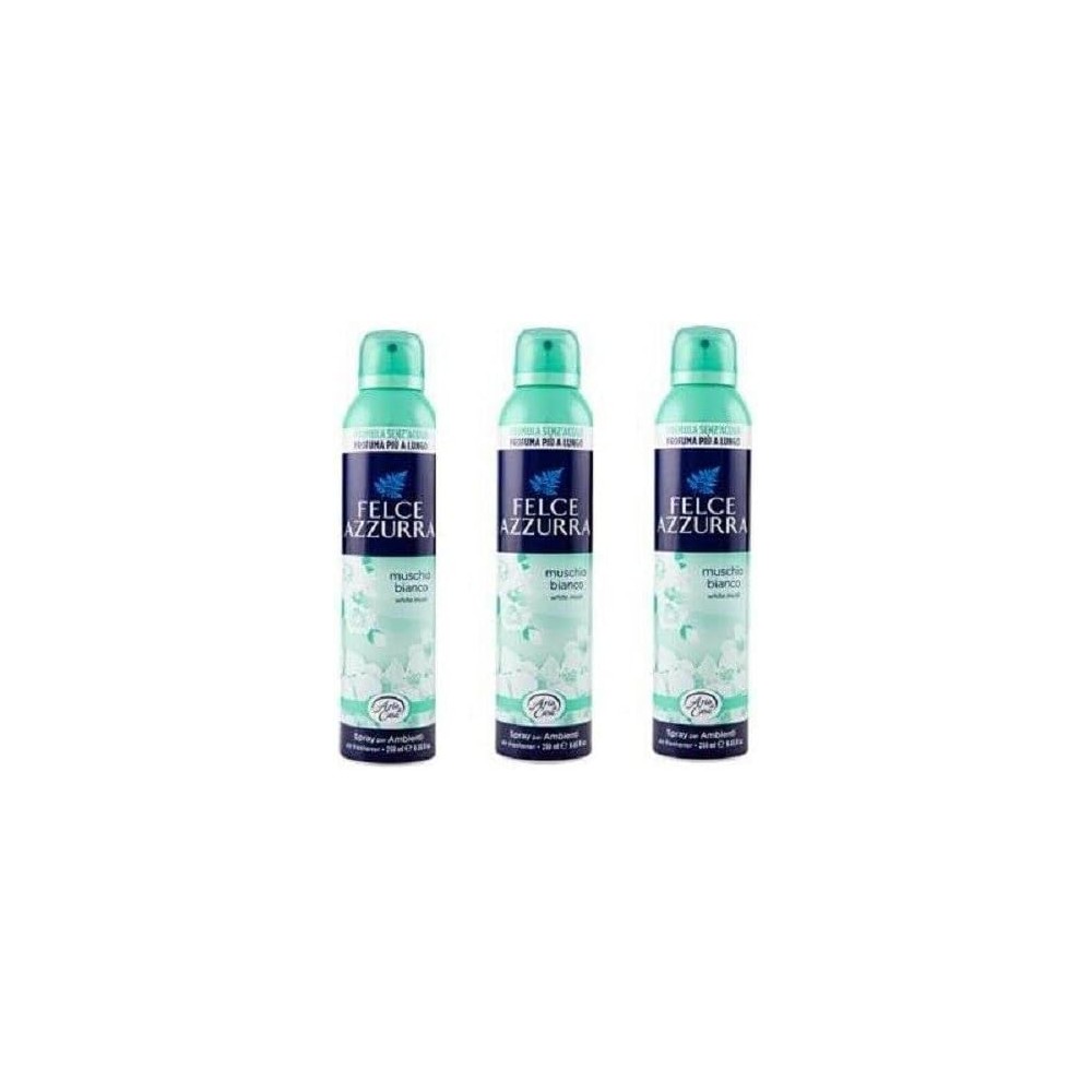 Felce Azzurra Aria Casa 3 deodoranti per ambienti Talk & muschio bianco, 250 ml