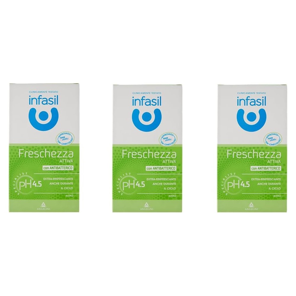 Infasil Freschezza Attiva Intimo, pH 4.5 Confezione da 3 x 200 ml