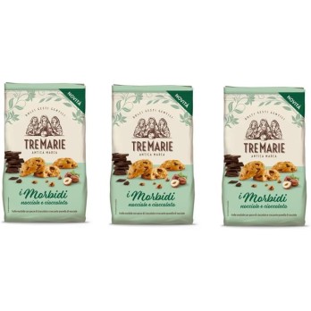 Zeus Party Biscotti TRE MARIE I Morbidi con Nocciola e Cioccolato 3 confezioni da 300 grammi
