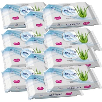 12 X Dea-lo Salviettine multiuso 72 pz delicate salviette detergent