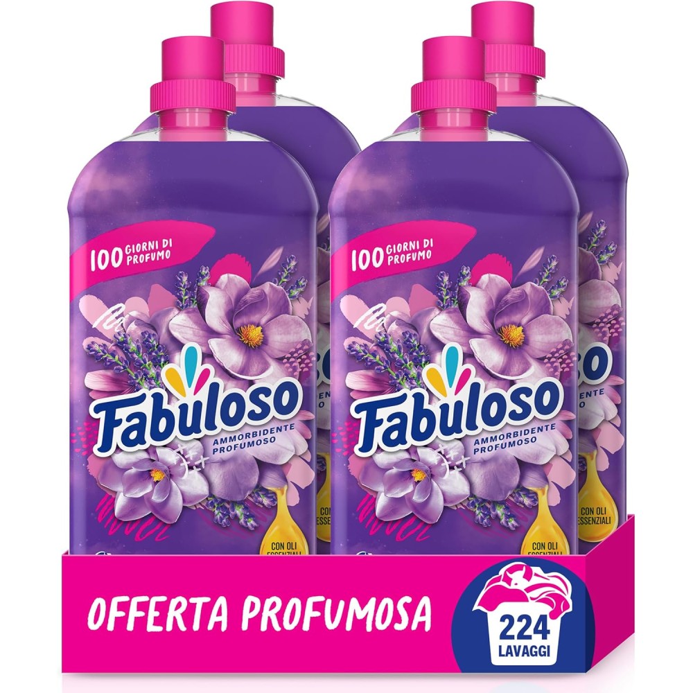 Fabuloso Ammorbidente Concentrato Profumato Magnolia & Lavanda 4x1,25L