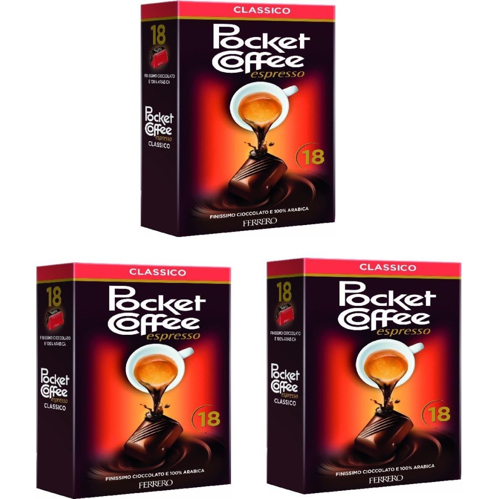Ferrero: Classic Pocket Coffee 18 pezzi, 225 g (confezione da 3)