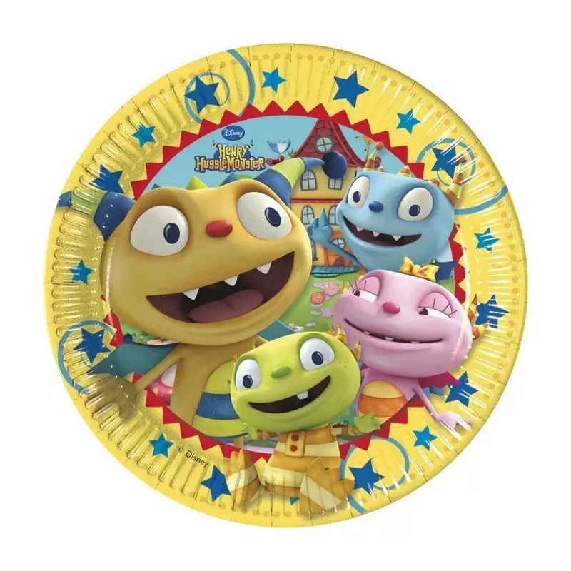 KIT N2 COORDINATO TAVOLA PER FESTE BAMBINI HENRY HUGGLE MONSTER 