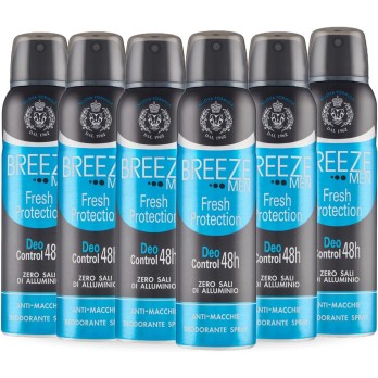 BREEZE | Deodorante Spray Fresh Protection, Breeze Men, 6x150 ml