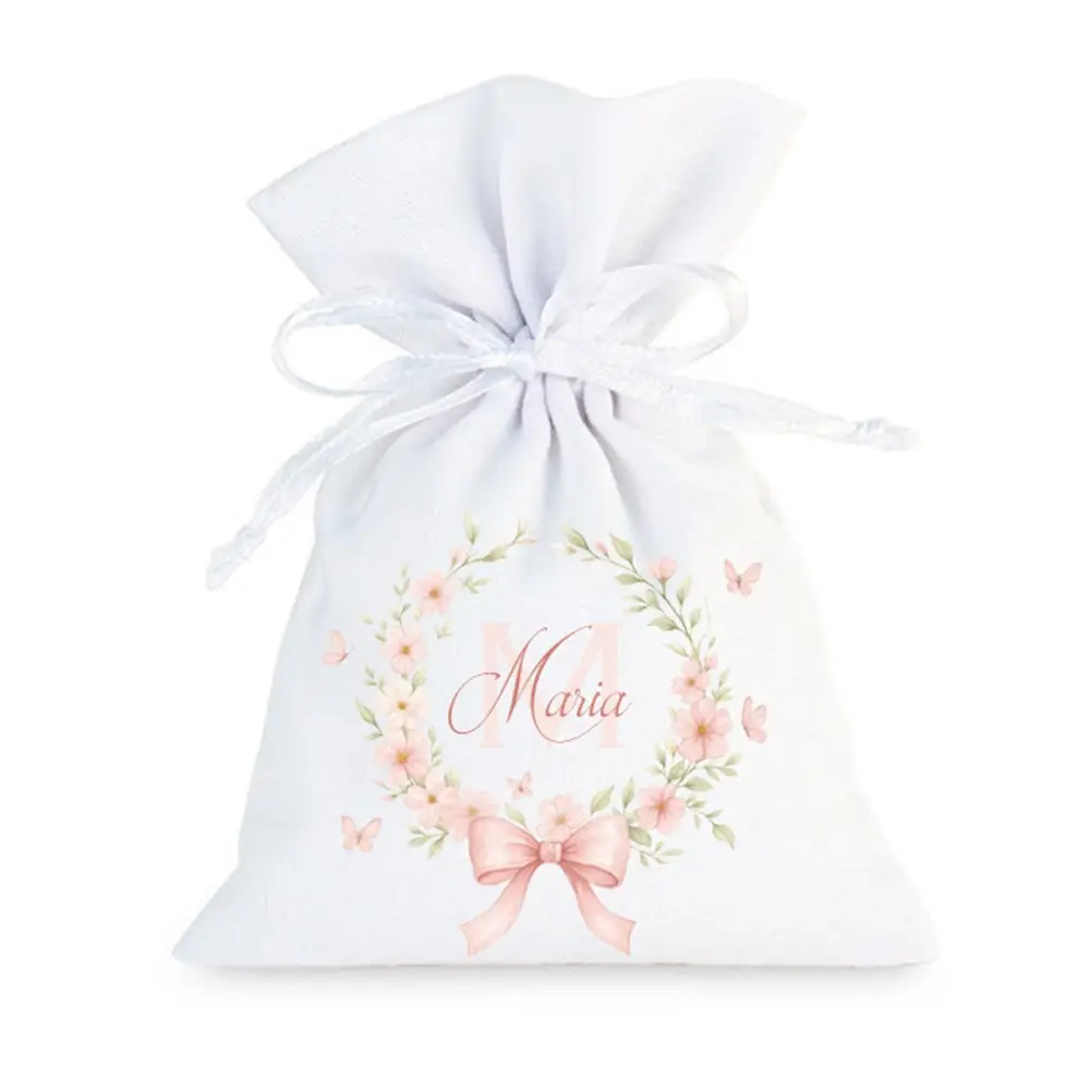 10 Sacchetti ghirlanda con Iniziale personalizzabili