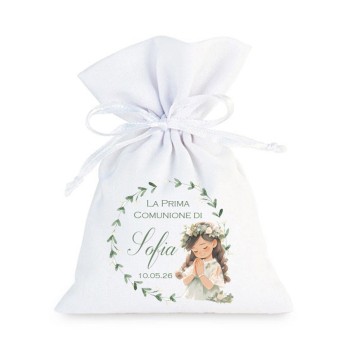30 Sacchetti prima comunione green girl personalizzabili