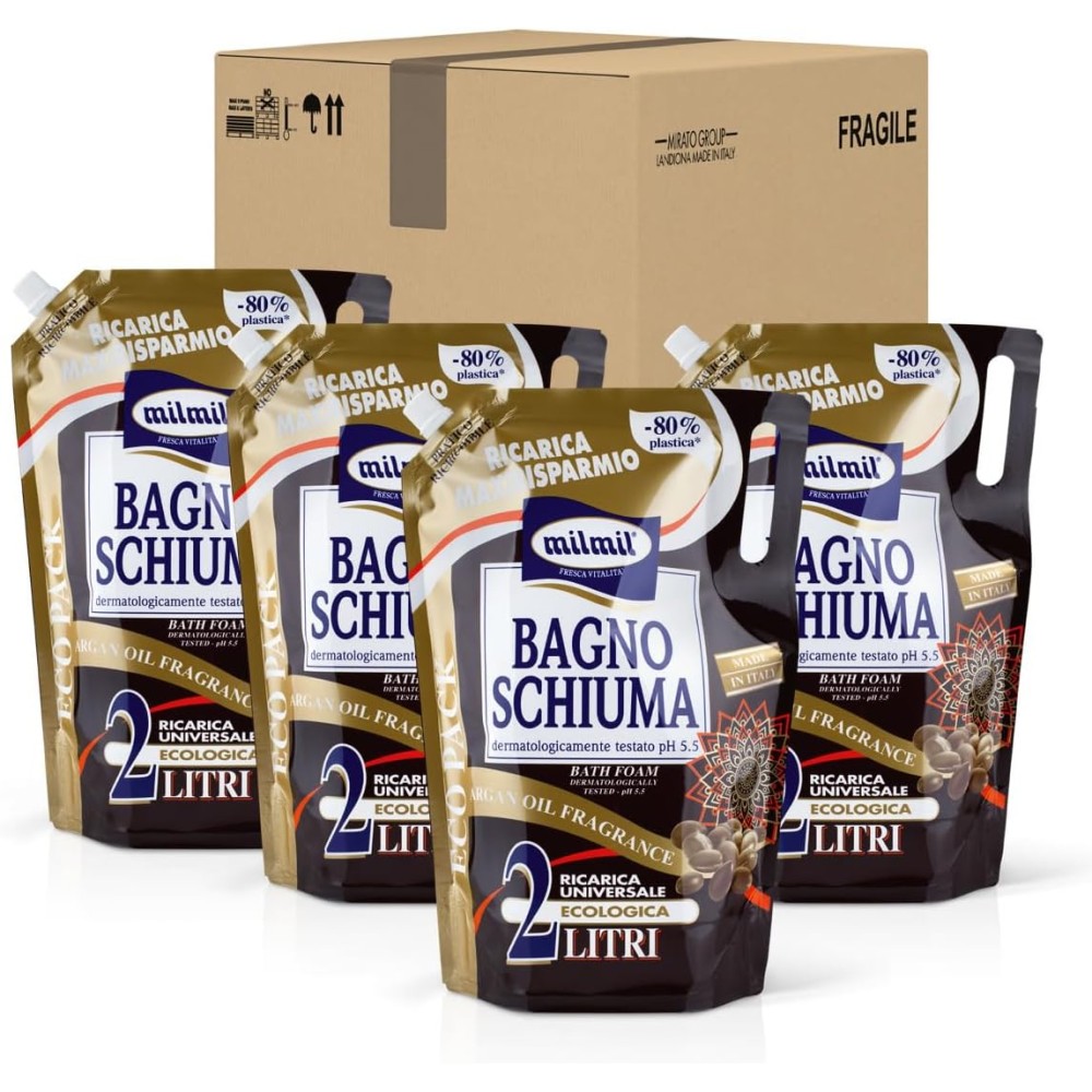 Milmil Sapone Liquido Argan Oil Fragrance 4 x 2000 ML