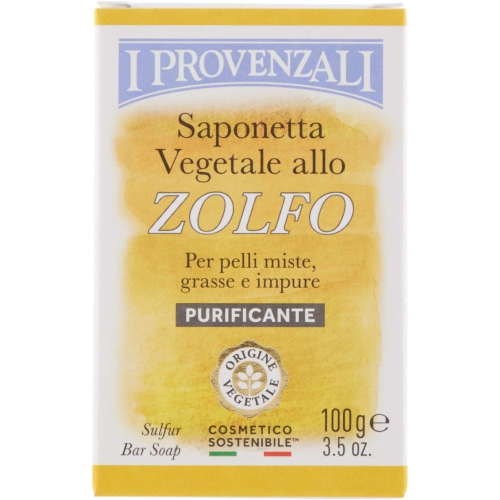 I Provenzali Saponetta purificante allo zolfo, 100 g - [pacco da 6]