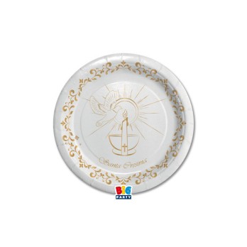8 Piatti Ø 18 cm Cresima Gold 74973