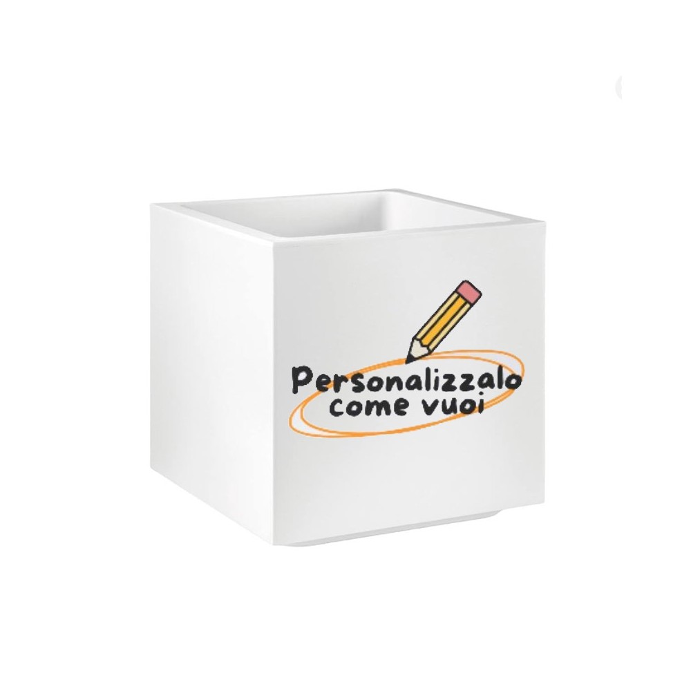 3 Vasetti  cubo personalizzabile 7 cm