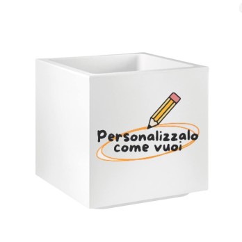 3 Vasetti  cubo personalizzabile 7 cm