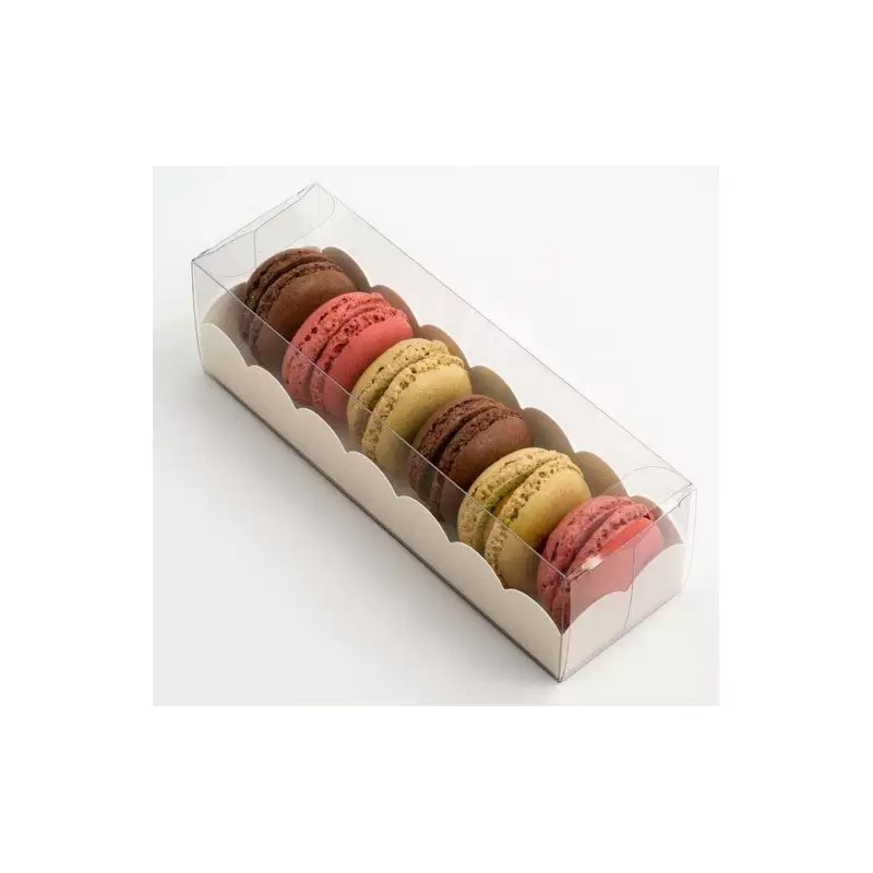 10 PZ. ASTUCCIO BOX CONTENITORE PORTA MACARONS 13861C 