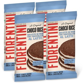 4X Fiorentini Choco Rice Gallette di Riso con Cioccolato al Latte Senza Glutine (Gluten Free) 100g