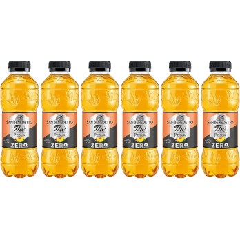 6X San Benedetto The Zero Senza Zuccheri al gusto di Pesca con Infuso di Thè 500ml 6 Bottiglie