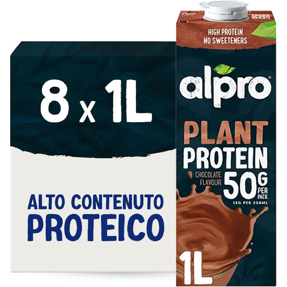 8 ALPRO PROTEIN 50g Bevanda alla SOIA al gusto CIOCCOLATO
