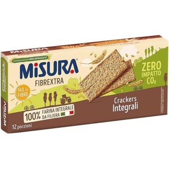 8X Misura Fibrextra Crackers Salatini con Farina 100% Integrale 385g