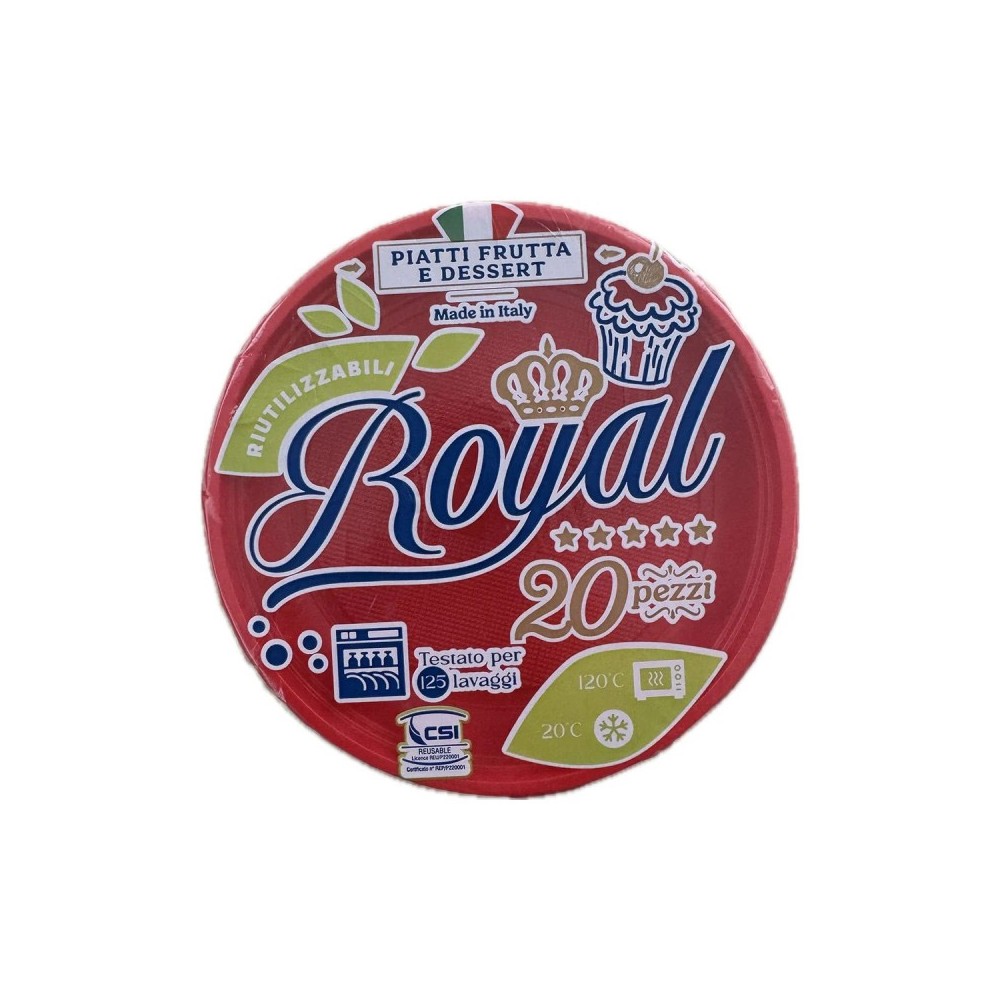 20 piatti dessert rossi MAJOR