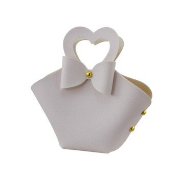 BORSETTA CUORE grande BIANCA 12 x 13 cm CB-872X068