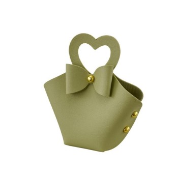 BORSETTA CUORE PICCOLA VERDE 8X9 cm CB-872X063