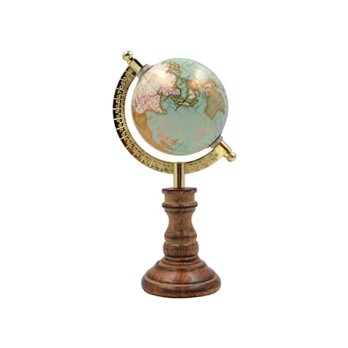 Mappamondo 20 cm 16345A Struttura in Legno e Metallo