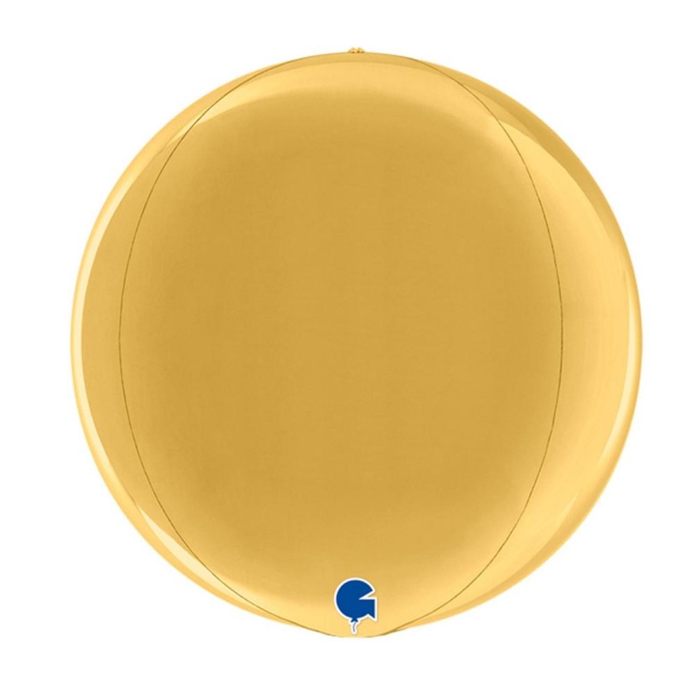 Palloncino in Foil 22 Sfera oro gold 4D Globe  globo 38 cm  74112G5-P