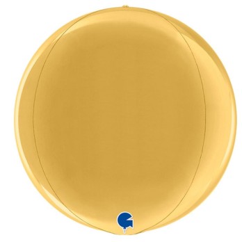 Palloncino in Foil 22 Sfera oro gold 4D Globe  globo 38 cm  74112G5-P