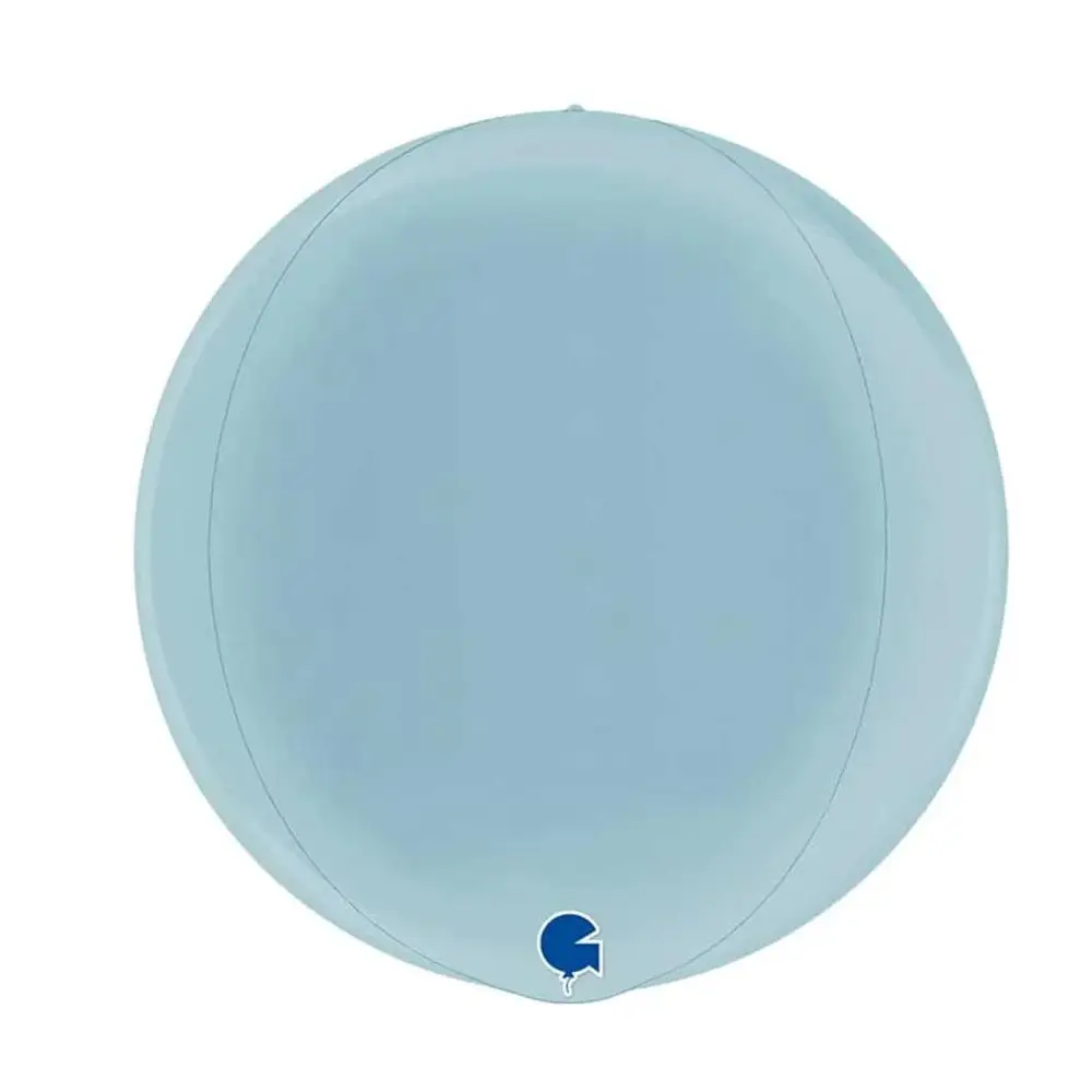 Palloncino in Foil 22 Sfera pastel blue celeste pastello  4D Globe   globo 38 cm  74121PB-P