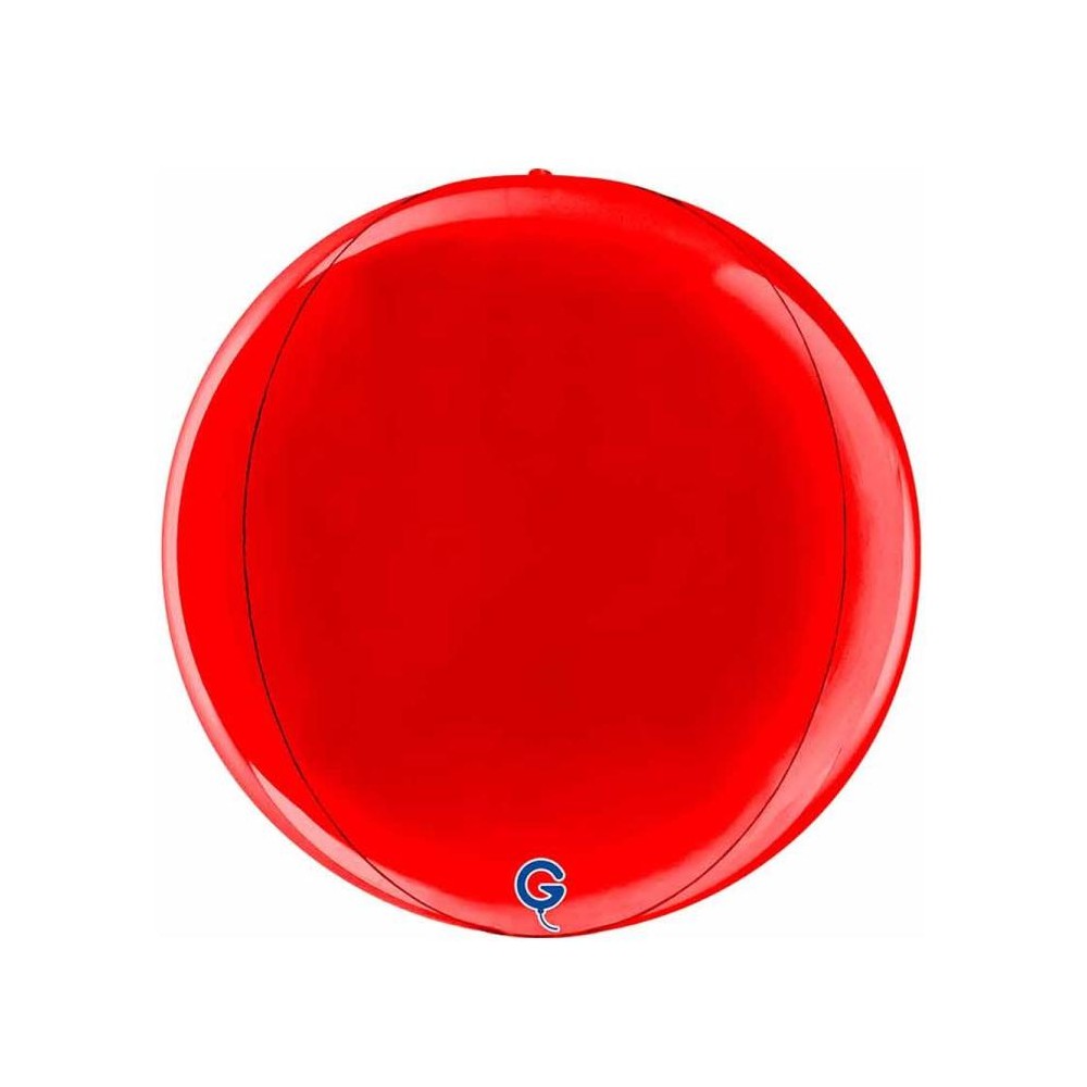 Palloncino in Foil 22 Sfera Rossa 4D Globe globo 38 cm 74108R