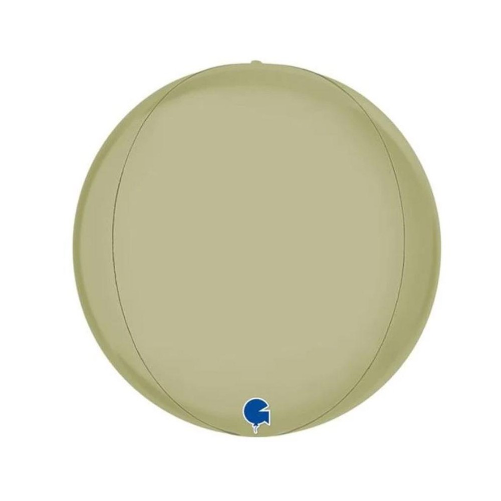 Palloncino in Foil 22 Sfera satinata verde oliva 4D Globe  globo 38 cm GB-1574100SOGR-P