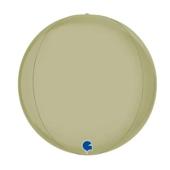 Palloncino in Foil 22 Sfera satinata verde oliva 4D Globe  globo 38 cm GB-1574100SOGR-P