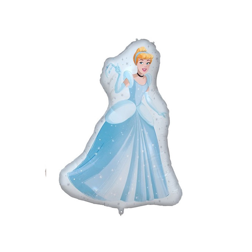 Pallone Foil 75x97 cm supersized Cinderella con CANNUCCIA e NASTRO 1 pz 5PR97179