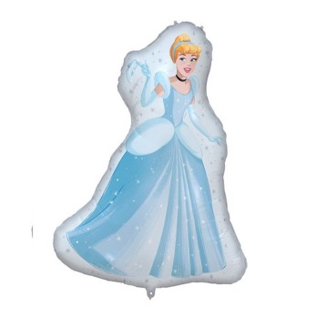 Pallone Foil 75x97 cm supersized Cinderella con CANNUCCIA e NASTRO 1 pz 5PR97179