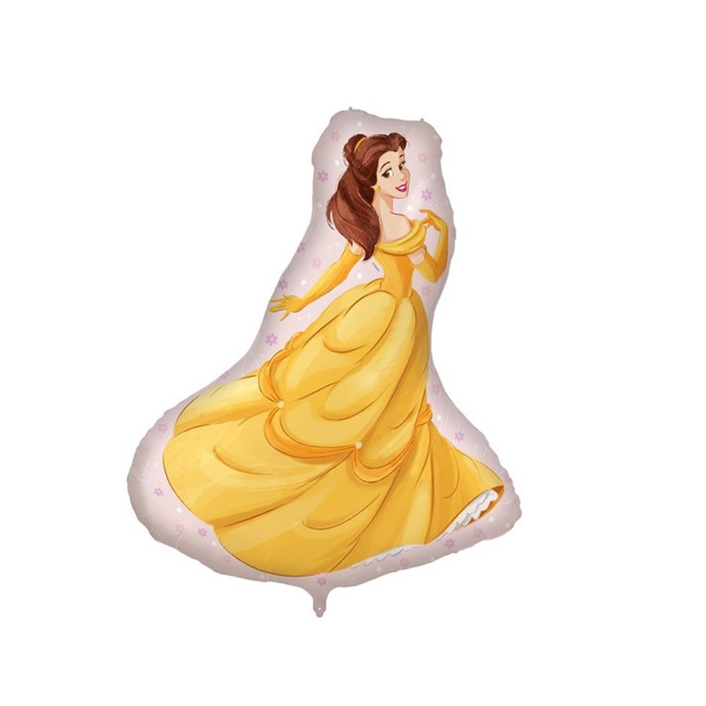 Pallone Foil 80x97 cm supersized Belle con CANNUCCIA e NASTRO 1 pz 5PR97006