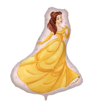 Pallone Foil 80x97 cm supersized Belle con CANNUCCIA e NASTRO 1 pz 5PR97006