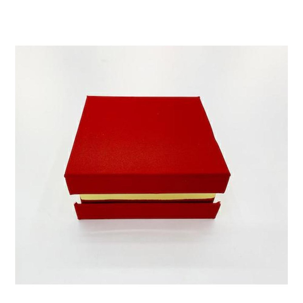 Scatola rossa quadrata 10X10X4H cm A3128-10