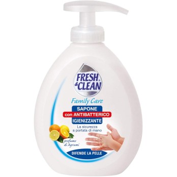 12 x FRESH & CLEAN sapone liquido 300ml igienizzante con antibatterico