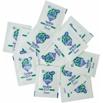 SALE DI SICILIA 500 bustine monodose di sale fino iodato da 1 g in Bustone di plastica