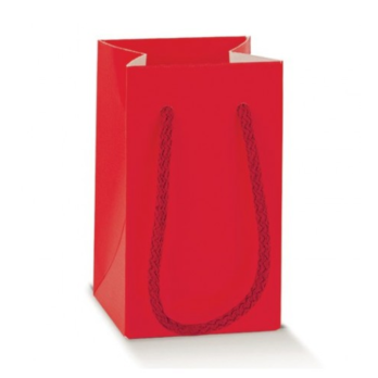 Shopper rossa con cordino in cotone 100092 70 x 70  x 120 mm