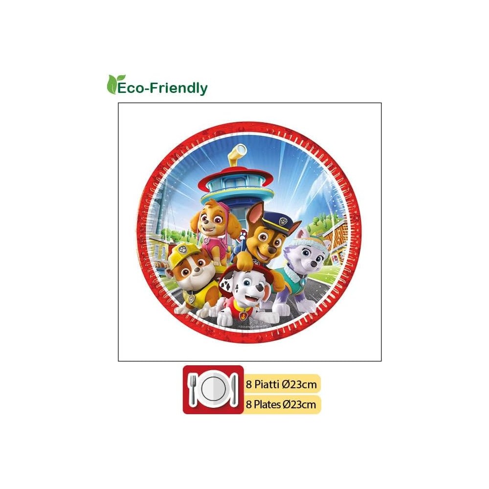 kit 8 persone paw patrol next generation con fluffy e palloncini