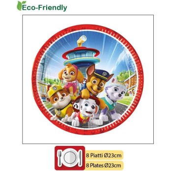 kit 8 persone paw patrol next generation con fluffy e palloncini