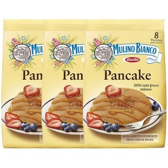 3 X Mulino Bianco Pancake per Colazione e Break 100% Latte Fresco Italiano 260gr