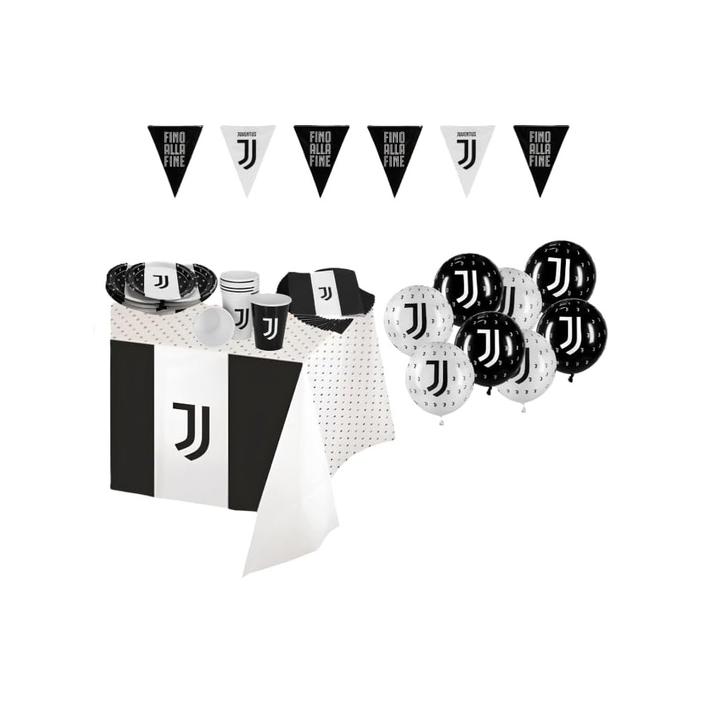 KIT JUVENTUS – ACCESSORI FESTA TIFOSI BIANCO NERI
