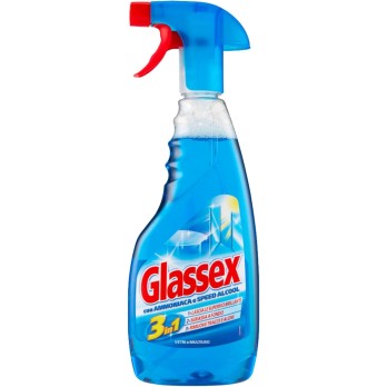 12 Glassex Detergente Multiuso con Ammoniaca – 500 ml kit + Spugna