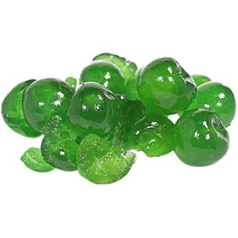 Idea Ciliegie Verdi Candite in Vaschetta, Frutta Secca Candita per Decorazione Dolci, 900 g