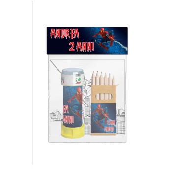 Set regalino fine festa Spiderman personalizzabile fai da te