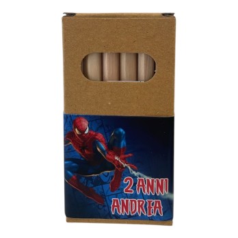 Set 6 regalini fine festa Spiderman personalizzabili fai da te