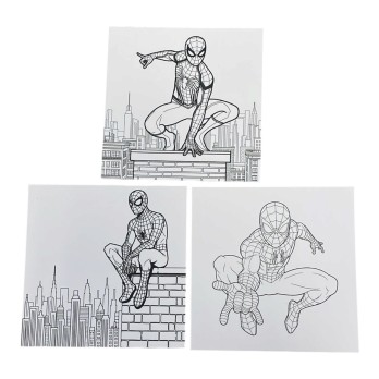 Set 6 regalini fine festa Spiderman personalizzabili fai da te