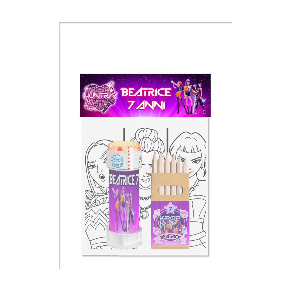 Set regalino fine festa Kpop Demon Hunters personalizzabile fai da te