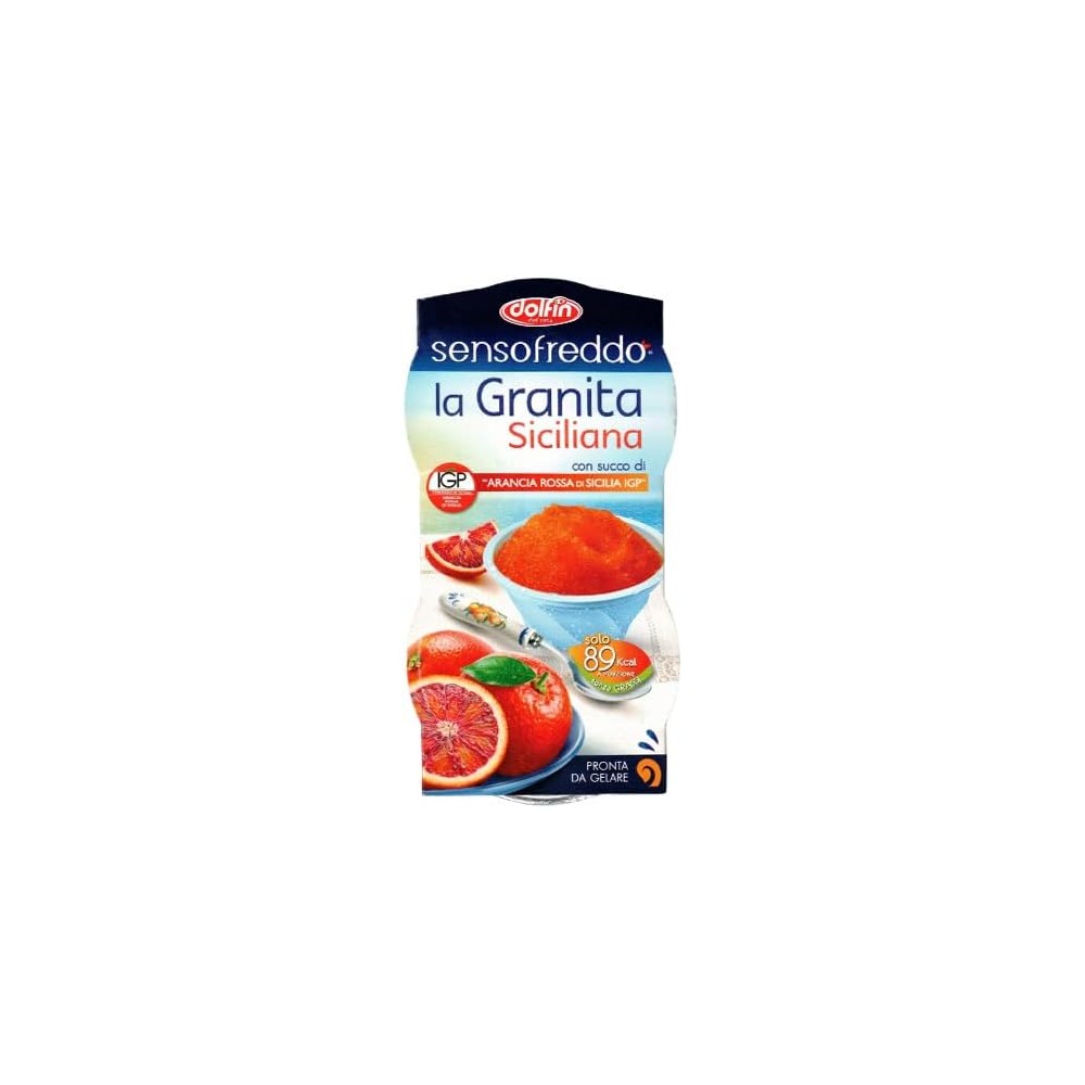 10X Dolfin Sensofreddo La Granita Siciliana Con Succo di "Arancia Rossa di Sicilia IGP" 200ml